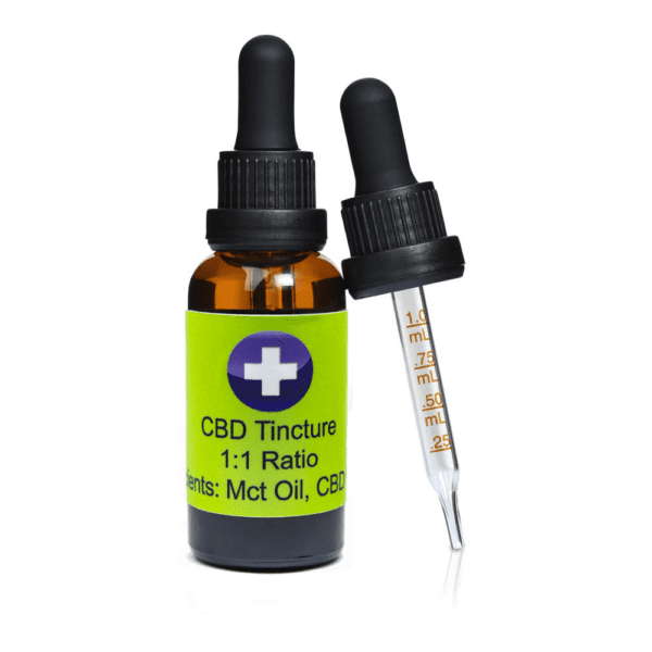 ORGANIC CBD TINCTURE 1:1 1000MG CBD:THC FULL SPECTRUM NON GMO VEGAN