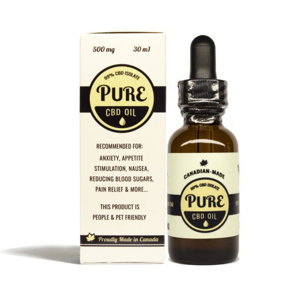 PURE CBD OIL 500MG CBD) – PET FRIENDLY! NON GMO VEGAN