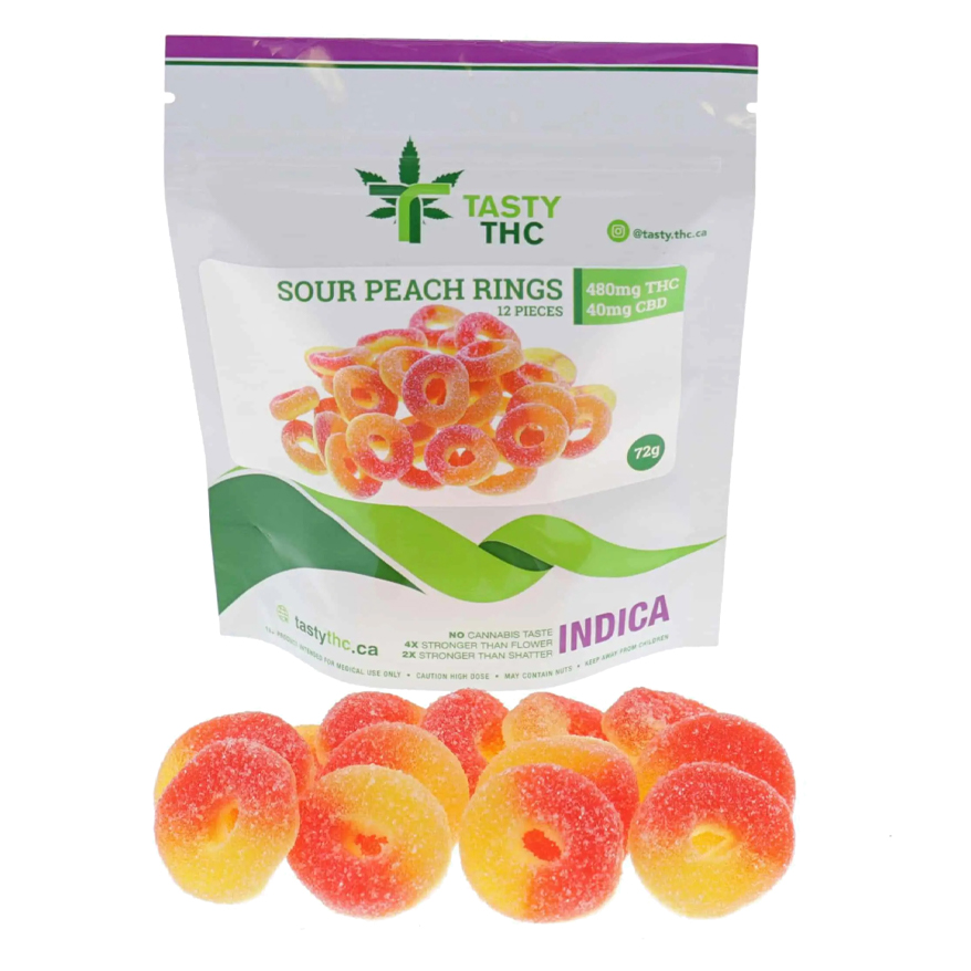Tasty THC Sour Peach Rings