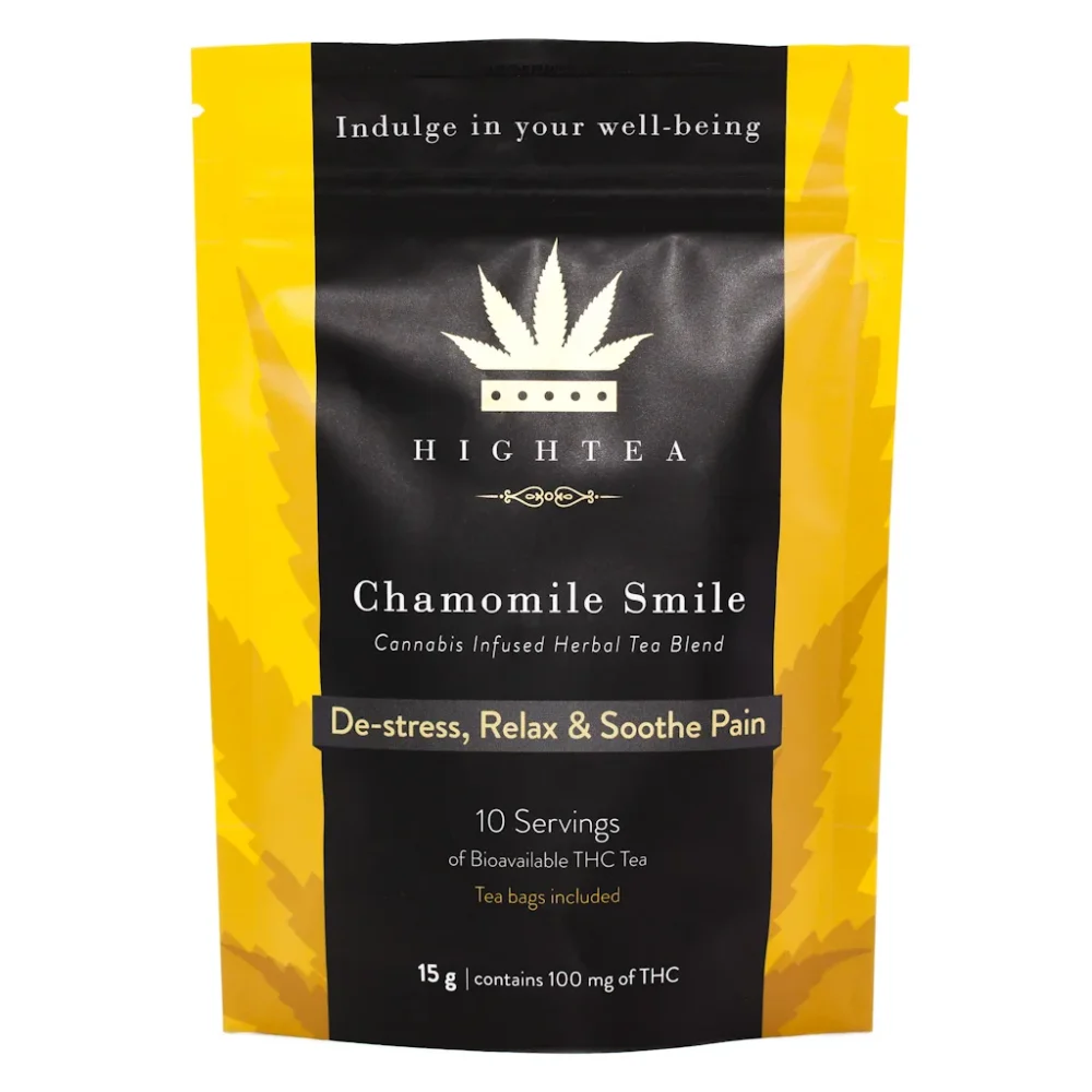 High Tea Chamomile Smile Back 100 mg cbd front