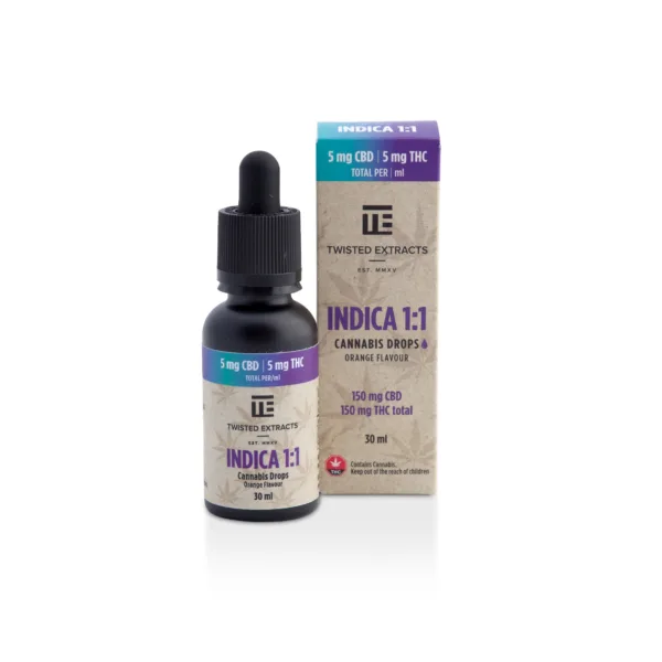 TWISTED EXTRACTS TINCTURE INDICA 11 (150MG CBD + 150MG THC