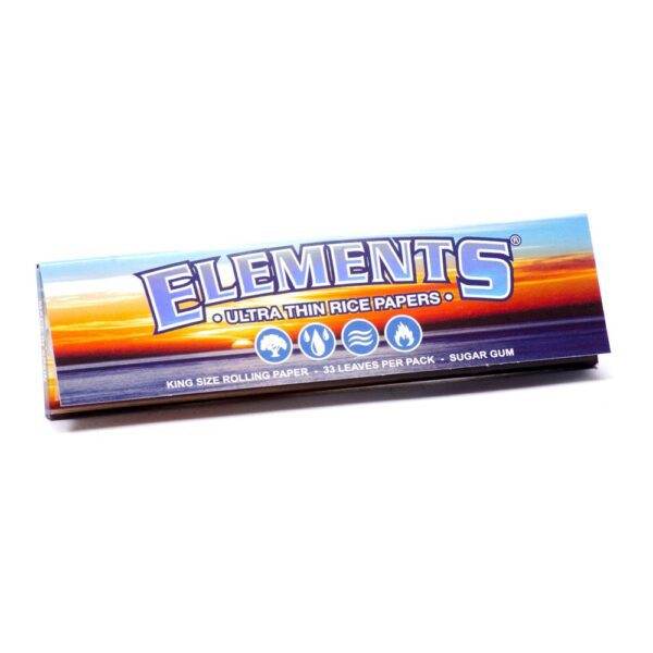 ELEMENTS KING SIZE SLIM ULTRA THIN RICE ROLLING PAPERS