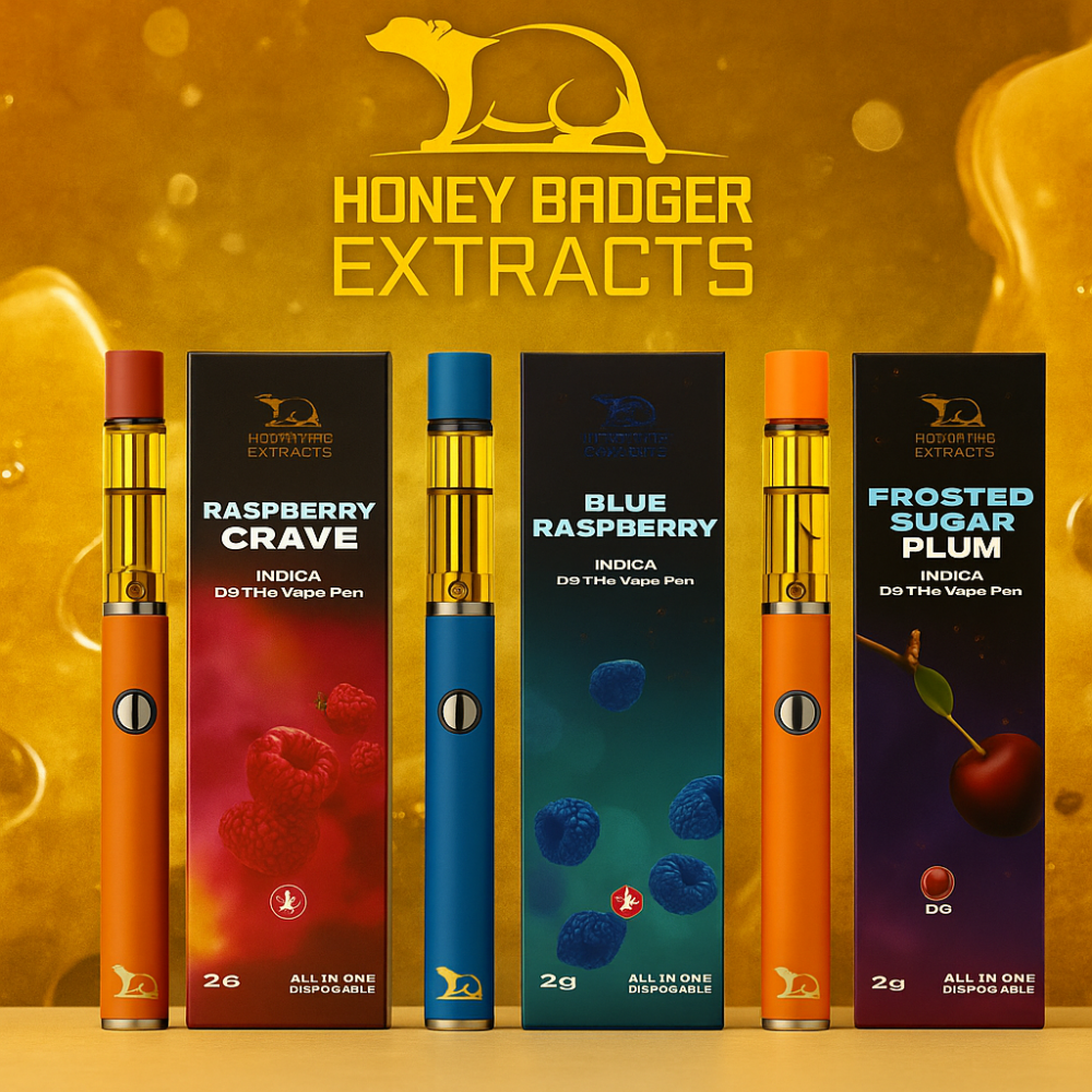Honey Badger - 2.2 GRAM D9 THC Vape Pens (2 FOR $80!)