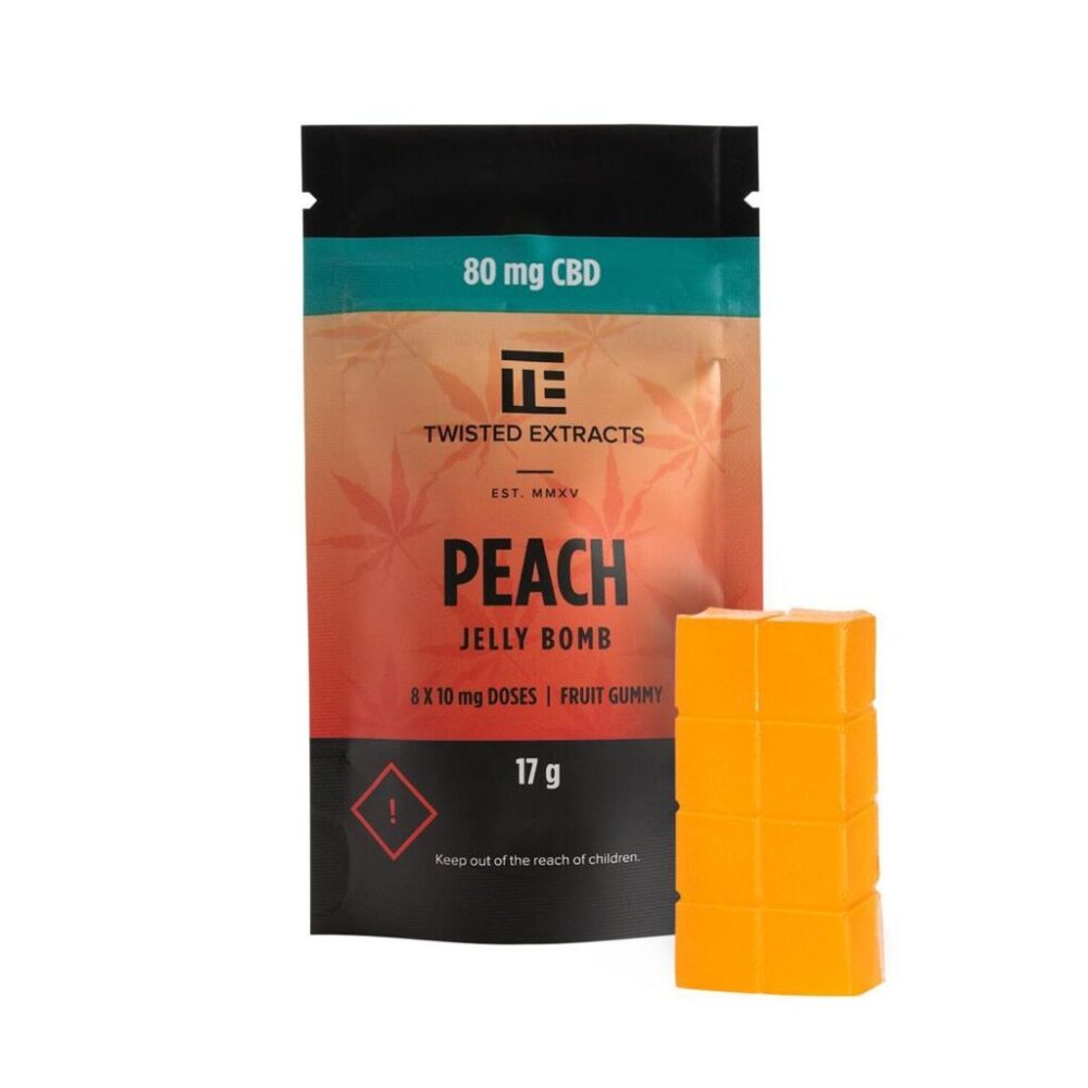 Twisted Extracts - Peach CBD Jelly Bomb (80MG CBD)