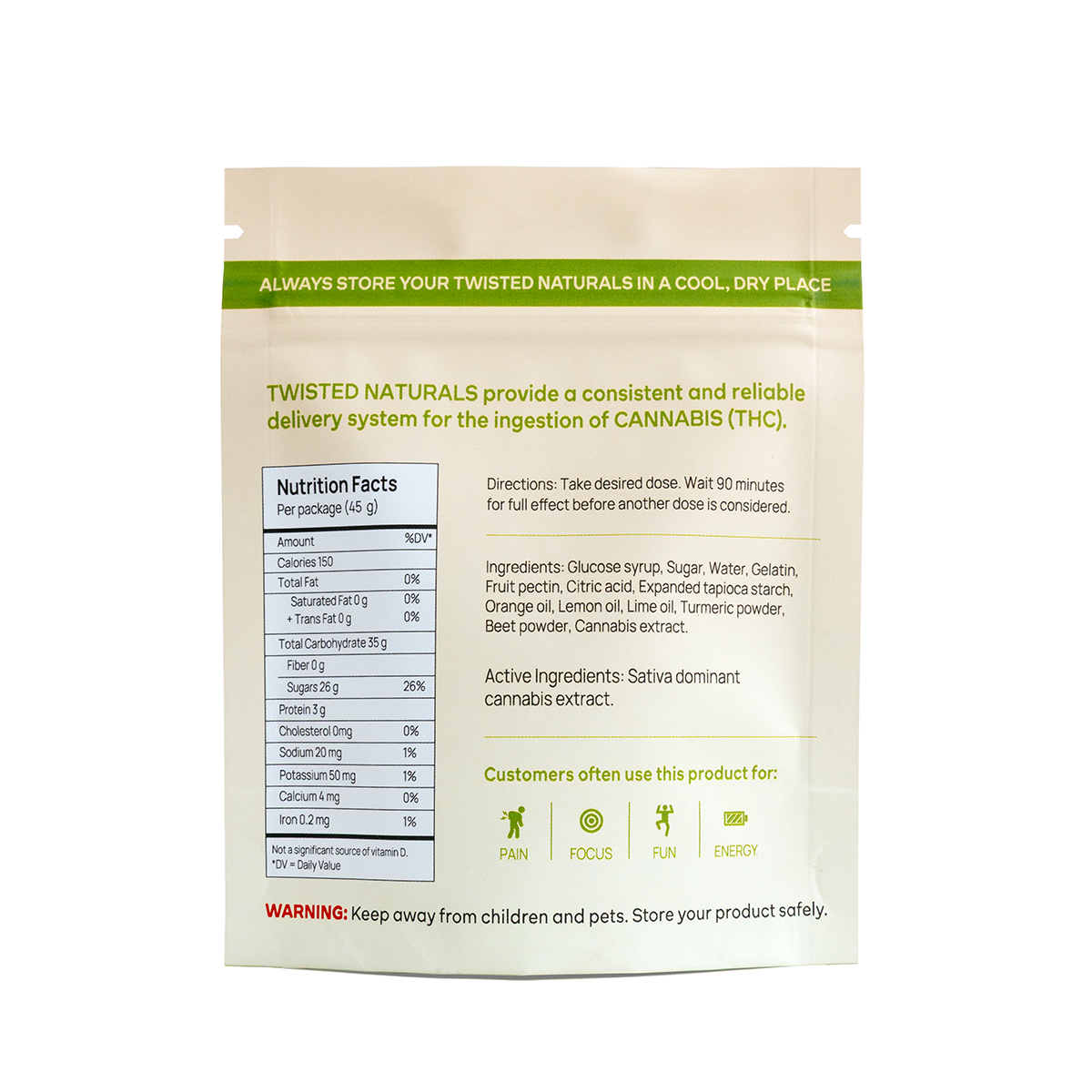 Twisted Naturals - Fresh Citrus (200MG THC, SATIVA) - Image 2