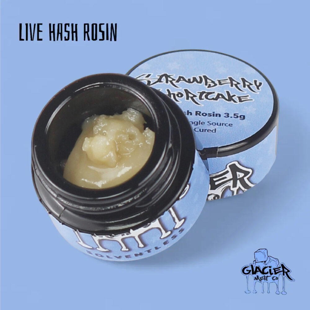 Glacier Melt CO Live Hash Rosin - Strawberry Shortcake (2 Gram Jar)