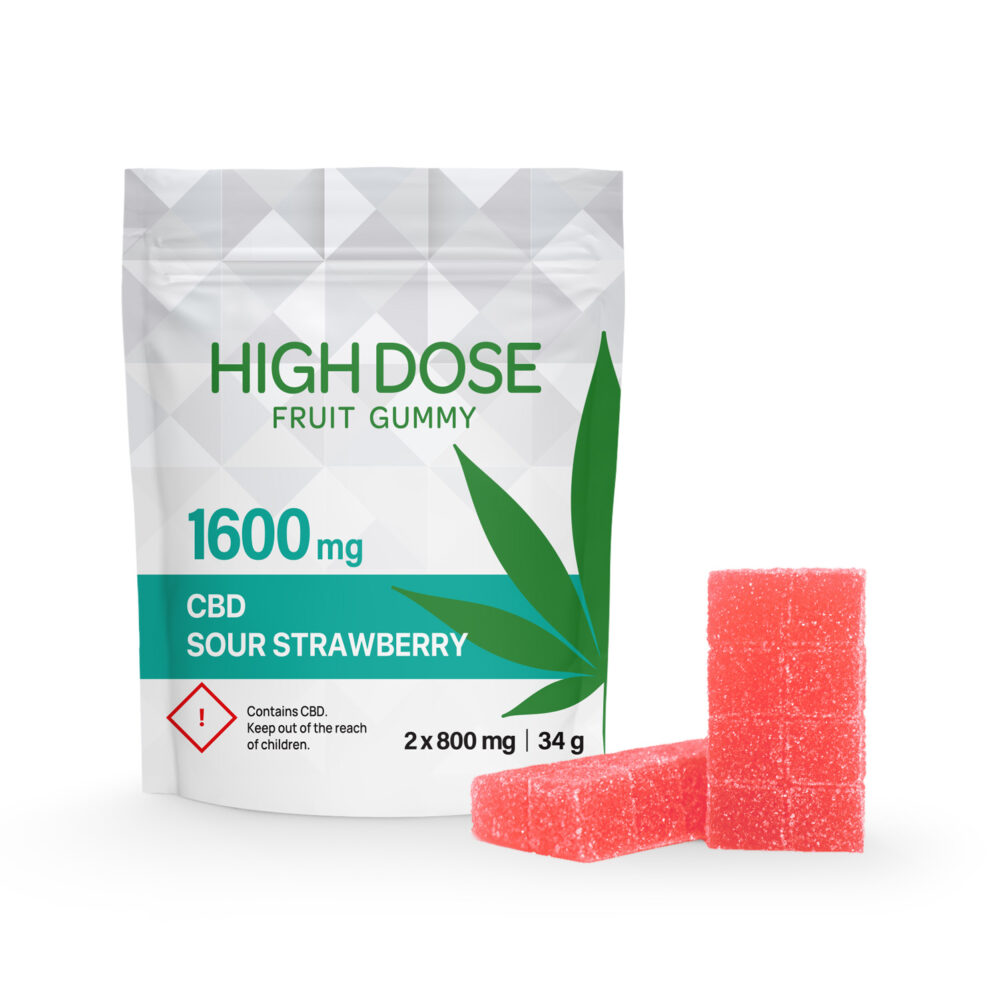 EXTREME STRENGTH Strawberry CBD Fruit Gummies (1600MG CBD)