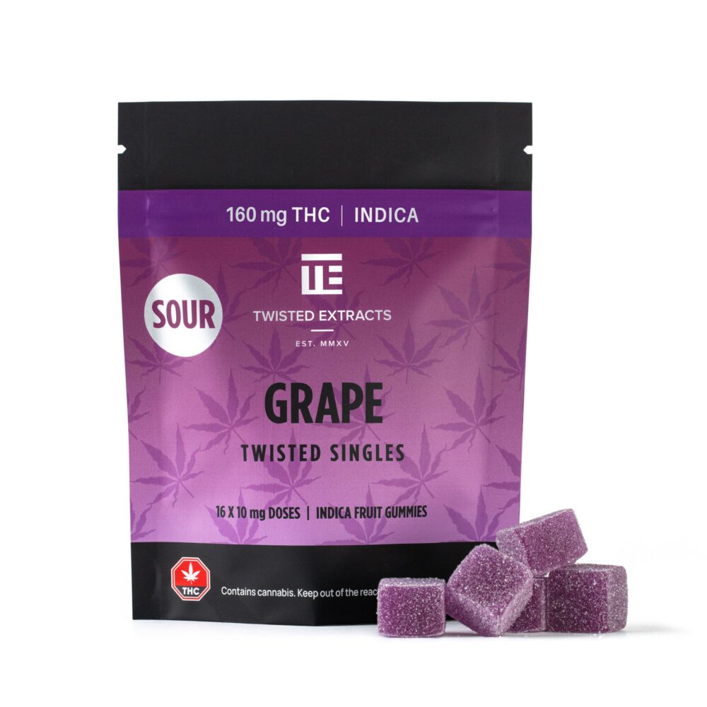 Twisted Extracts – Twisted Singles Sour Grape - Indica (160mg THC)