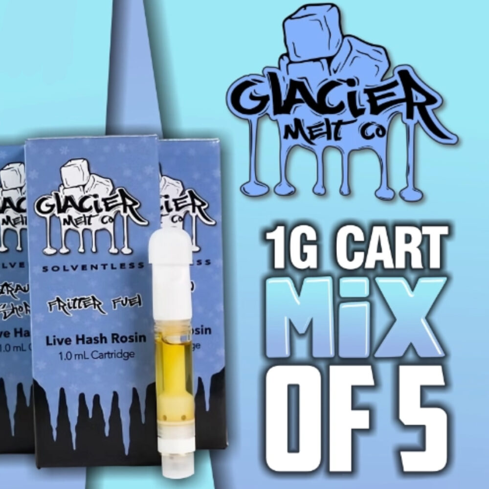 Glacier Melt Co - Live Hash Rosin Carts (5 FOR $200) Kit